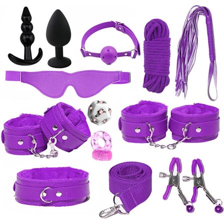 Erotiske voksen sex produkter spil bondage sæt BDSM kits håndjern sexlegetøj pisk knebel hale prop tilbehør til kvinder