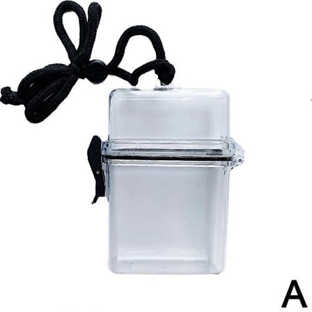 Gjennomsiktig Hvit(A)$Strandkrukke Gave Førstehjelpsboks Hengende Hals Gjennomsiktig Plast Firkantet Oppbevaringsboks Mini Medisinboks