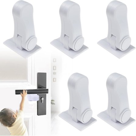 5 stk. Baby Dørblokker Sikkerhetslås Skap Barne Dør Sikkerhet L