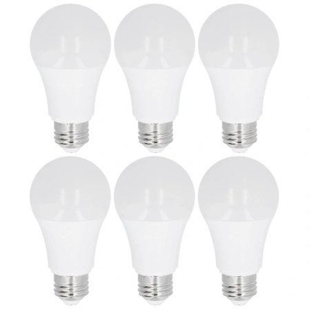 /EA/6-pakning LED-lampe 7W 3000K 600LM E27 Sokkel Lampe for Innendørsbelysning 85‐265V Varmhvitt Lys