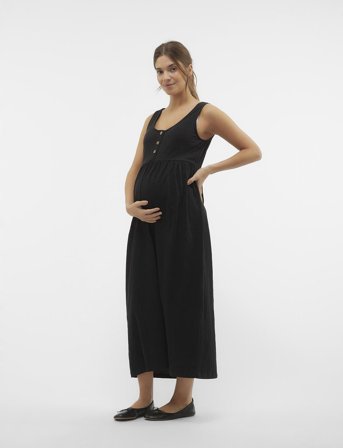 Mamalicious Mlivy Lia Sl Jrs Ankle Dress 2F Noos - Black - XS