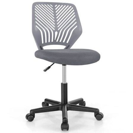 COSTWAY Ergonomisk mesh kontorstol, justerbar sædehøjde 41-53 cm, til børn, teenagere, voksne, grå