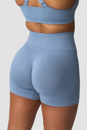 ICANIWILL - Smooth Seamless Midi Shorts Metal Blue- Sport kurze hose - Damen - ICIW