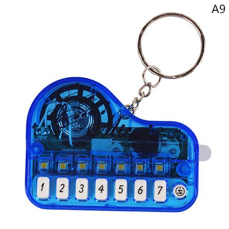 Bærbart musikinstrument legetøj klaver nøglering Mini elektronisk