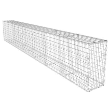 Vidaxl Gabionmur Med Lock Galvaniserat Stål 600x50x100 Cm Silver