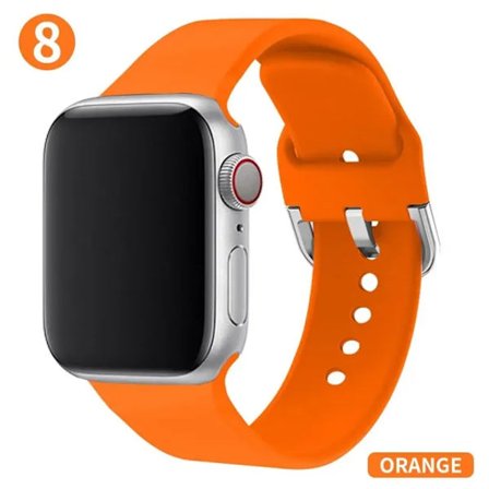 Lämplig för äpplen Mjuk silikonrem för Apple Watch Band 41mm 45mm 38mm 42mm 40 41mm Smart Watchband Armband För iWatch Series 9 8 7 6