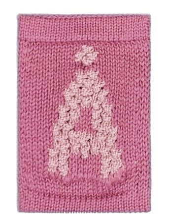 Smallstuff | Knitted Letter Å, Rose | ONE SIZE 10 cm
