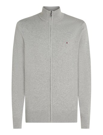 Tommy Hilfiger Pima Org Ctn Cashmere Zip Thru - Grey - S