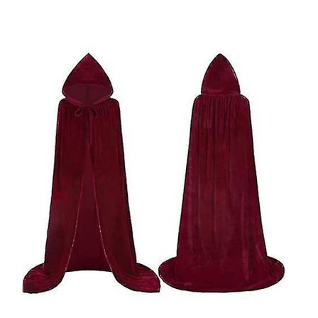 Unisex Hættekappe, Lang Fløjlskappe Til Halloween Cosplay Kostumer
