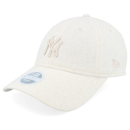 New Era - MLB Beige unconstructed Keps - New York Yankees Womens Linen 9TWENTY Stone Dad Cap @ Hatstore