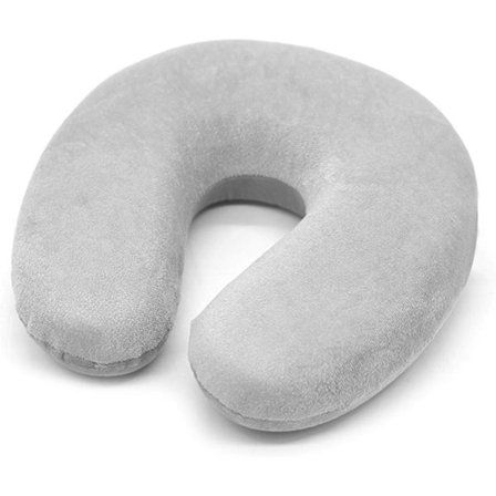 Lysegrå Rejsekudde, Flyhovedpude Rejsepude, Hukommelsesskum Nakkestøttepude, til En i Fly, Tog, Bil, Kontor (Marineblå)