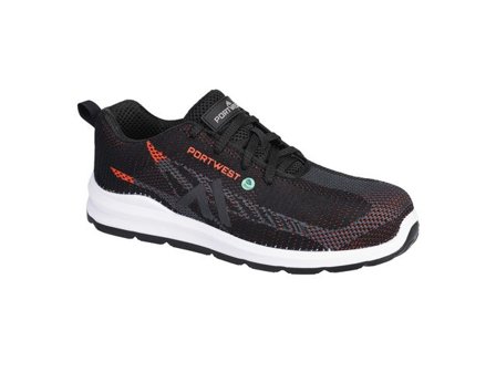 PORTWEST Skyddssko FC06 S1PS SR FO sv/röd 42 - Lyreco - Arbetskläder - Arbetsskor - Skyddsskor