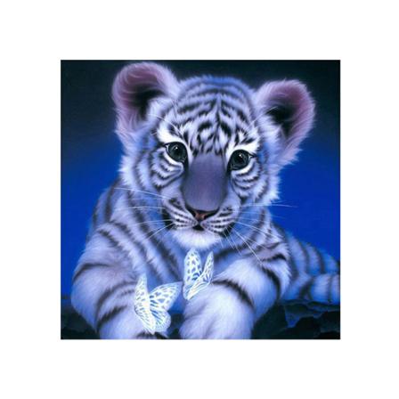 Rhinestone Broderi Tiger Butterfly Handgjord Diamond Painting