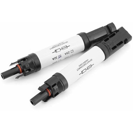 MC4-stik med sikring, 30A sikring solpanelstik MC-4 han/hun PV solenergikabeladapter til solcelle fotovoltaisk adapter (30A)