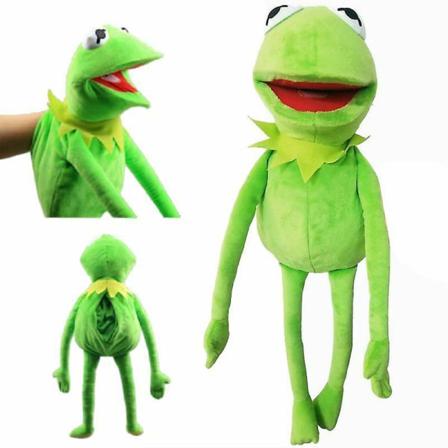 Julklapp För Barn 22" Kermit The Frog Handdocka Mjuk Plyschleksak As Picture