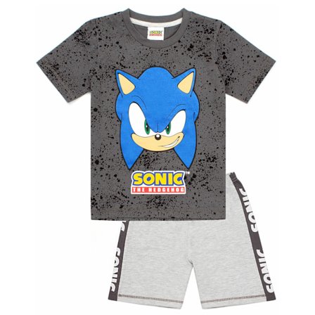 Sonic The Hedgehog Pojkar Gaming Kort Pyjamas Set 4-5 År Grå