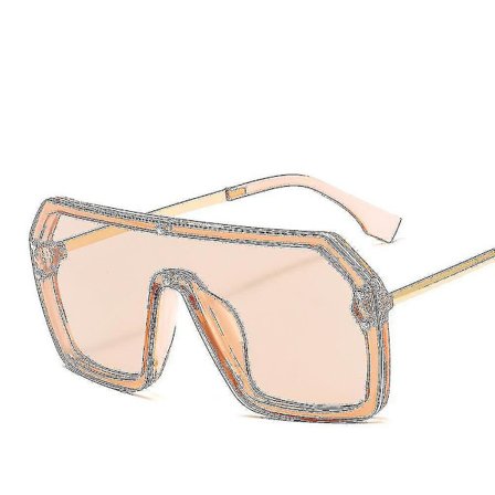 Solglasögon Trendiga F-bokstavs Solglasögon Enstycke Linser