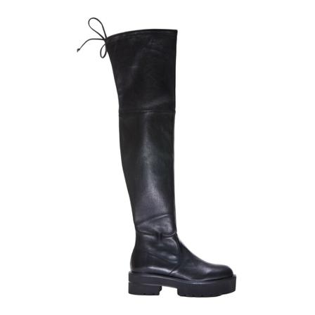 Stuart Weitzman, High Boots Zwart, Dames, Maat:35 EU,rubber