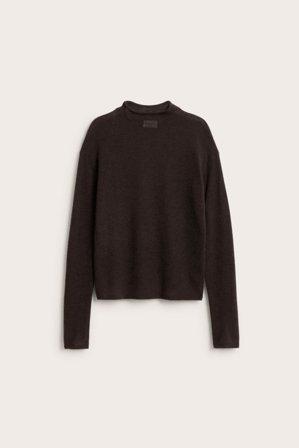 Kappahl | Cienki sweter z dzianiny z mieszanki wełny | Ciemnobrązowy