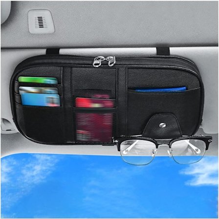 Bil Solskærm Organizer, Opbevaringspose til Kortnøgle Licens Mobiltelefon