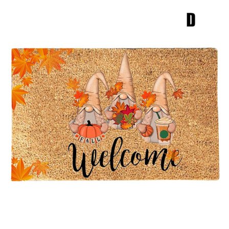 Thanksgiving Dörrmatta Glad höst Skörd Golvdyna Halloween Gnome Rolig Ytterdörr Dekor Entré Golv Matta Halkfri