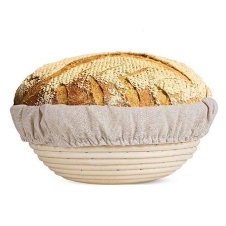 Rund fermenteringskurv, diameter 25 cm, højde 8,5 cm fermenteringskurv sæt