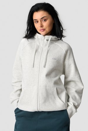 ICANIWILL - Everyday Zip Hoodie Wmn White Melange - Dame - ICIW