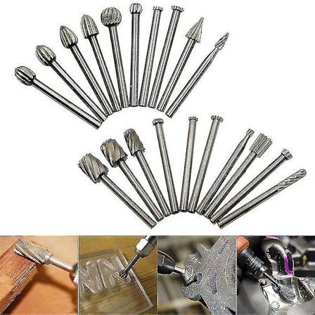 20 kpl:n poranteräsarja Dremel-sarja Teräksinen pyörivä terä Suurnopeuksiset puunveistotyökalut