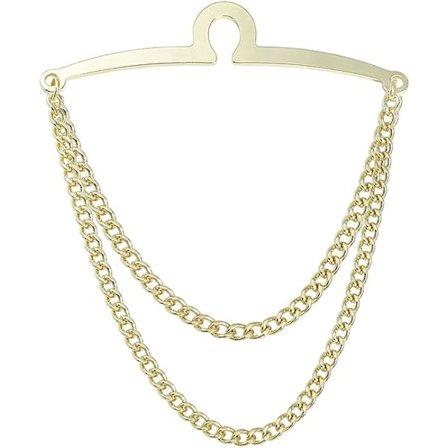 Mansjettkjede gull sølv svart slipsklips lenkekjede slipsnåler