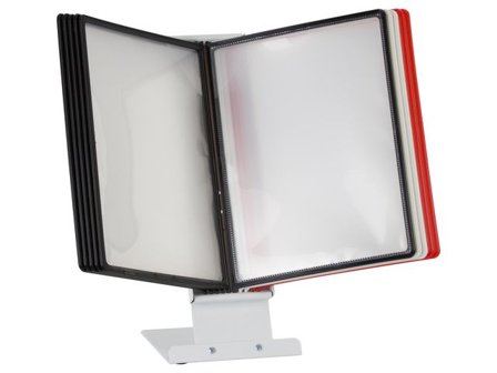 Actual Bordsställ A4 med 10 ramar, sorterade färger - Lyreco - Kontorsmaterial - Till skrivbordet - Bordsställ och panelsystem