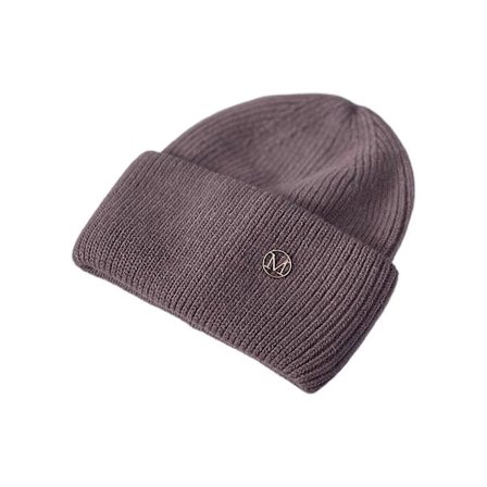 Alsidig Simpel Bogstav M Hue Strikket Hue Termisk Uld Hue Vindtæt til Efterår Vinter Daglig Brug Morgen Træning Bønne Pasta Pink