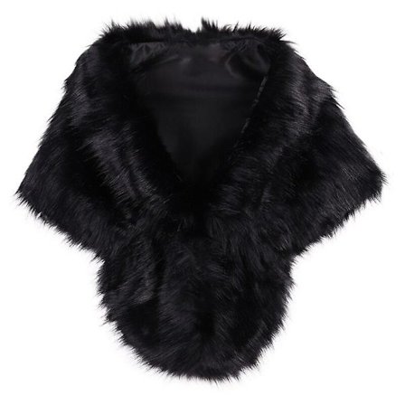 Vinter Elegant Dame Imitert Pels Kappe Brud Imitert Pels Frakk Kvinner Bryllup Sjal Aften Fest Wraps Slim Pels Skulder Kapper