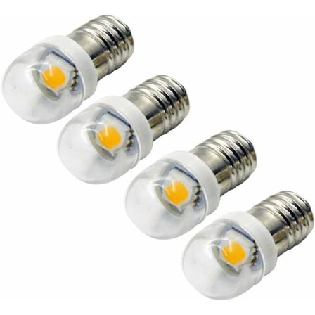 4kpl 3V 0.2W E10 LED-lamppu 5050 1SMD Valkoinen 3000K LED-vaihtolamppu päivitys ajovaloihin taskulampuihin