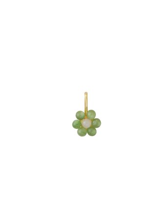 Design Letters My Flower Charm - Green - 7 MM