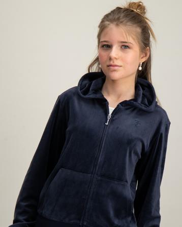 Juicy Couture Tonal Zip Through Hoodie Blau Hoodies/Kapuzenpullover Mädchen - Kidsbrandstore