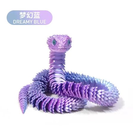 30/60 cm 3D-printet slange sjov bevægelig samling simulering slange actionfigurer kreativt hjemmekontor skrivebordsornament børnegaver