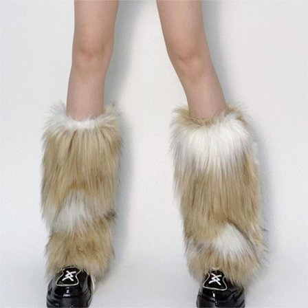 Dame Pels Benvarmere Pelsede Fuzzy Faux Pels Støvle Manchetter Bløde Varme Vinter Støvlebetræk til Kostumefest 20/40cm Lang