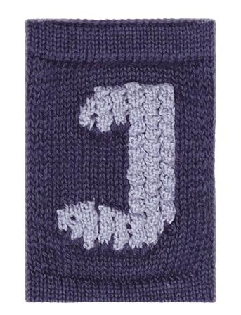 Knitted Letter J, Blue Home Kids Decor Decoration Accessories-details Blue Smallstuff