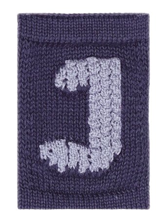Smallstuff | Knitted Letter J, Blue | ONE SIZE 10 cm