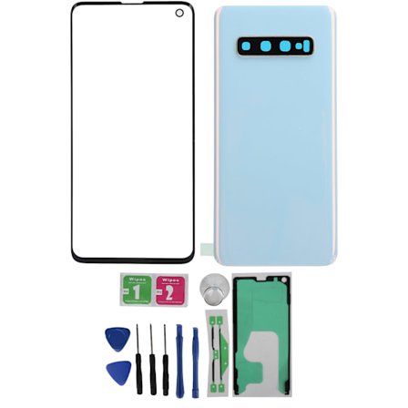 Samsung S10 G973 Bakglas Ersättning Vit