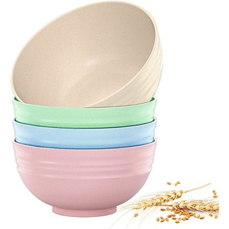 Okrossbara flingor skålar Lätt att använda i mikrovågsugn och diskmaskin Ekologiska skålar för ris, sallad, pasta, nudlar, soppskålar