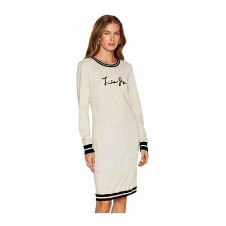 Liu Jo, Knit Dress Beige, Dames, Maat:M,Viscose