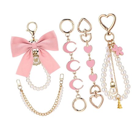 5 stk./sæt Moderigtig nøgleholder vedhæng til personalisering af håndtasker, rygsække og punge i kontor- og fritidssammenhæng