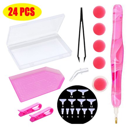 Diamond Painting Set Glitter Disk Powder Box