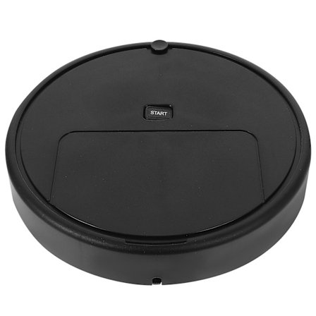 Elektrisk rengøringsrobot Legetøjsrobot Støvsuger Børns pædagogiske legetøj (23X23X5CM, Sort)
