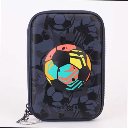 Farverigt fodbold penalhus, Børns penalhus med stor kapacitet