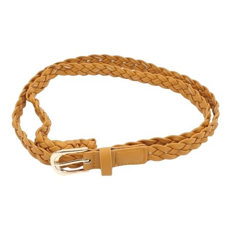 Complement Flätat Bälte I Imitatiosläder 1,8 Cm Brett Skärp Dam Beige S