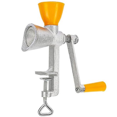 Rauta käsikäyttöinen mylly unikonsiemenmylly Pieni jyvämylly muovisella suppilolla