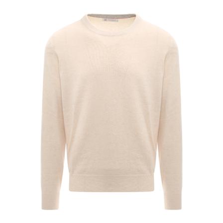 Brunello Cucinelli, Knitwear M2200100 Beige, Heren, Maat:M