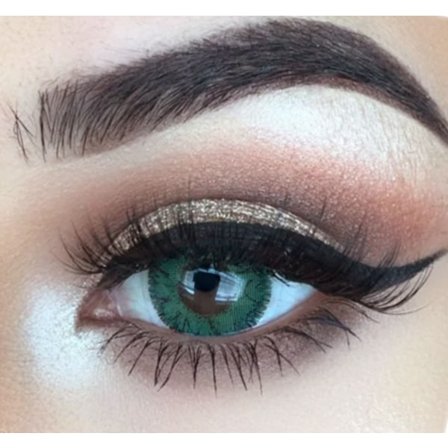 Grön- linser för både mörka och ljusa ögon,med linsetui